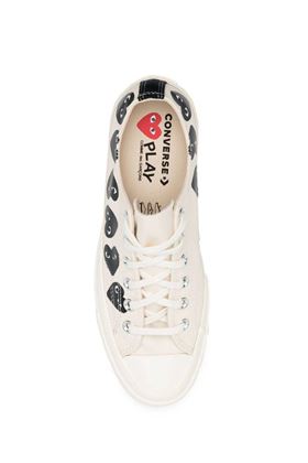 Off-white/black canvas sneaker Comme des Garcons Play | P1K1262